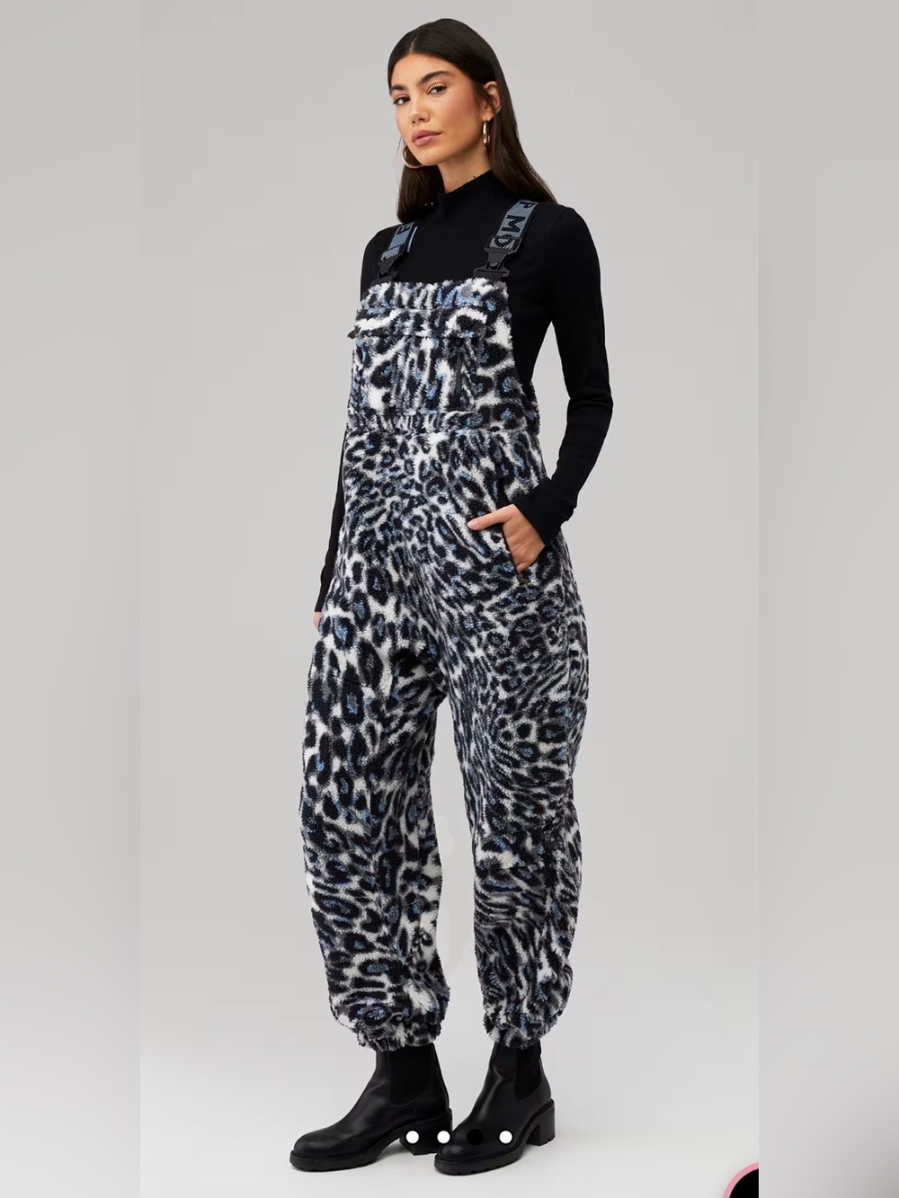 NWT Free People Hit The Slopes Printed Salopette - Picture 3 of 4